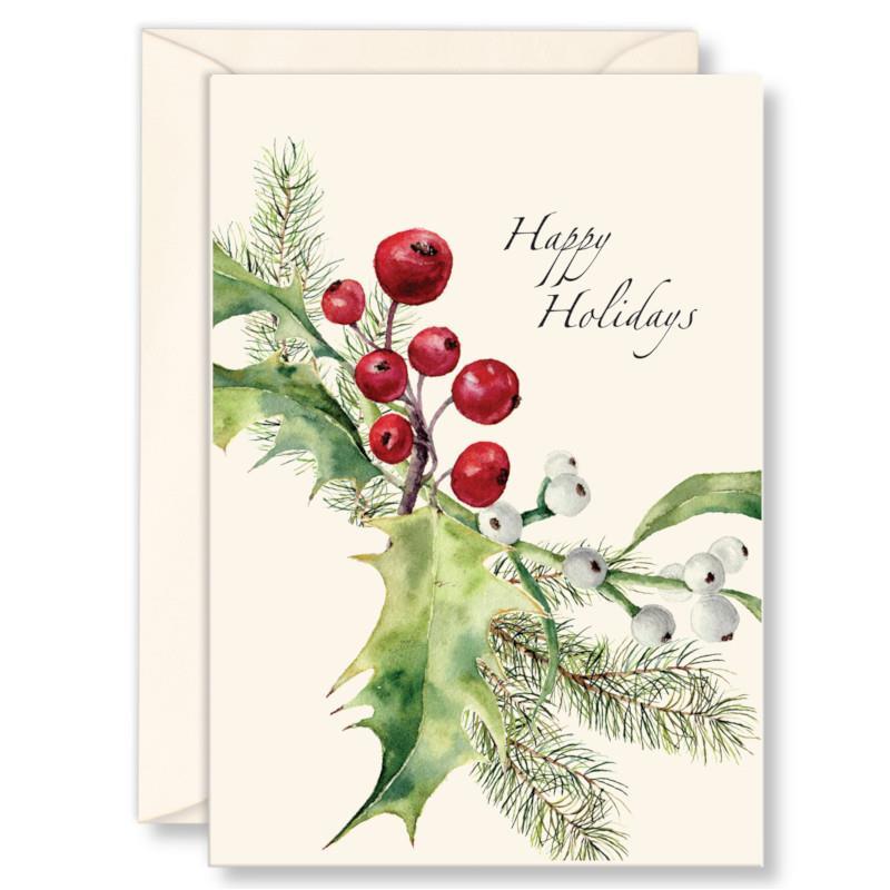 Holiday Berries | Happy Holidays Notecard Set,NC-263