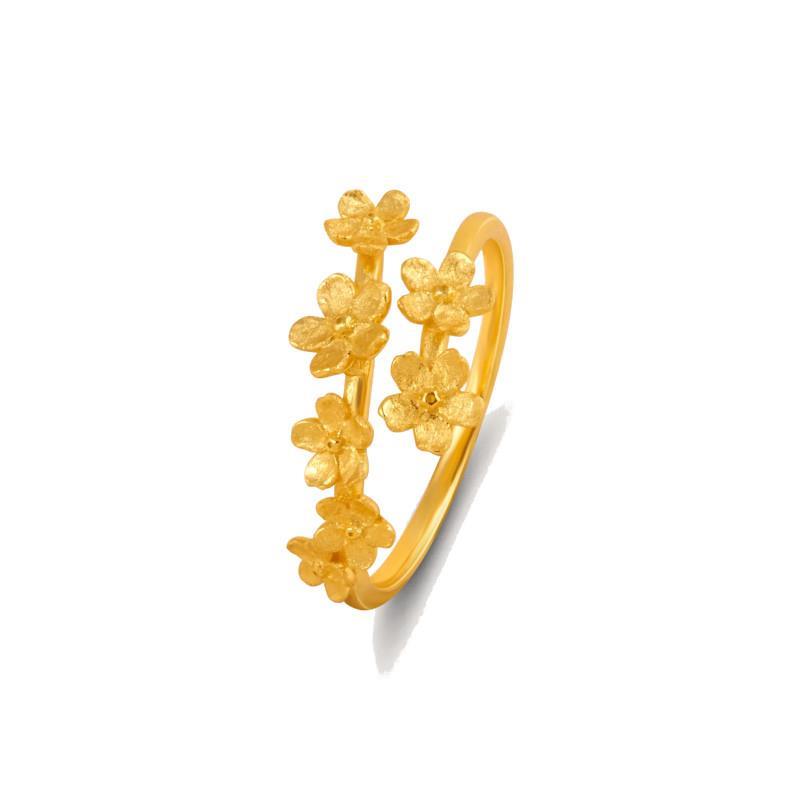 Cherry Blossom Adjustable Ring | Gold